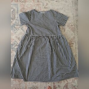 Tradlands Nico Cotton Dress in Black Gingham - XS